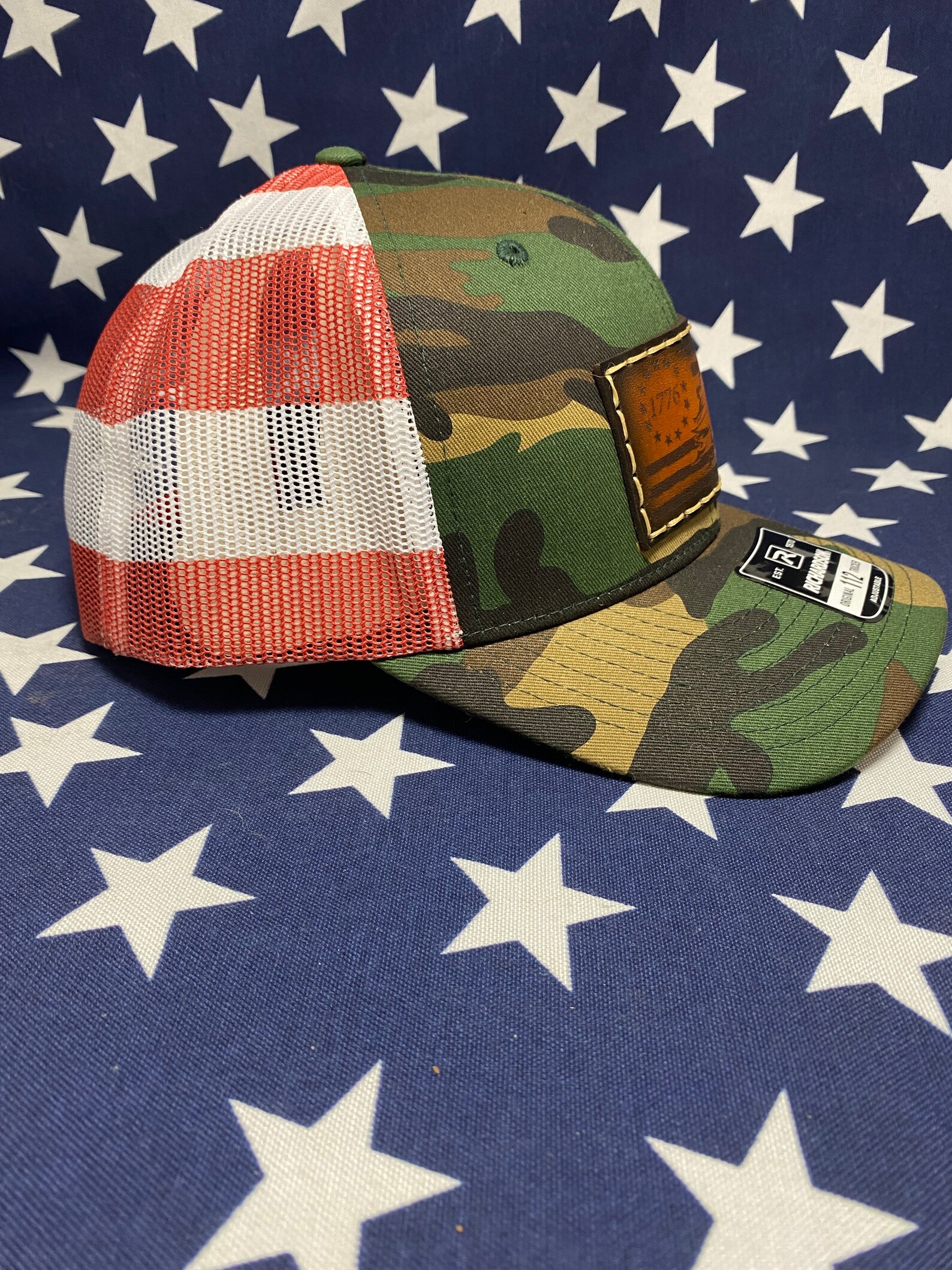 1776 American Flag Eagle Richardson 112 Hat/Custom Richardson Etsy