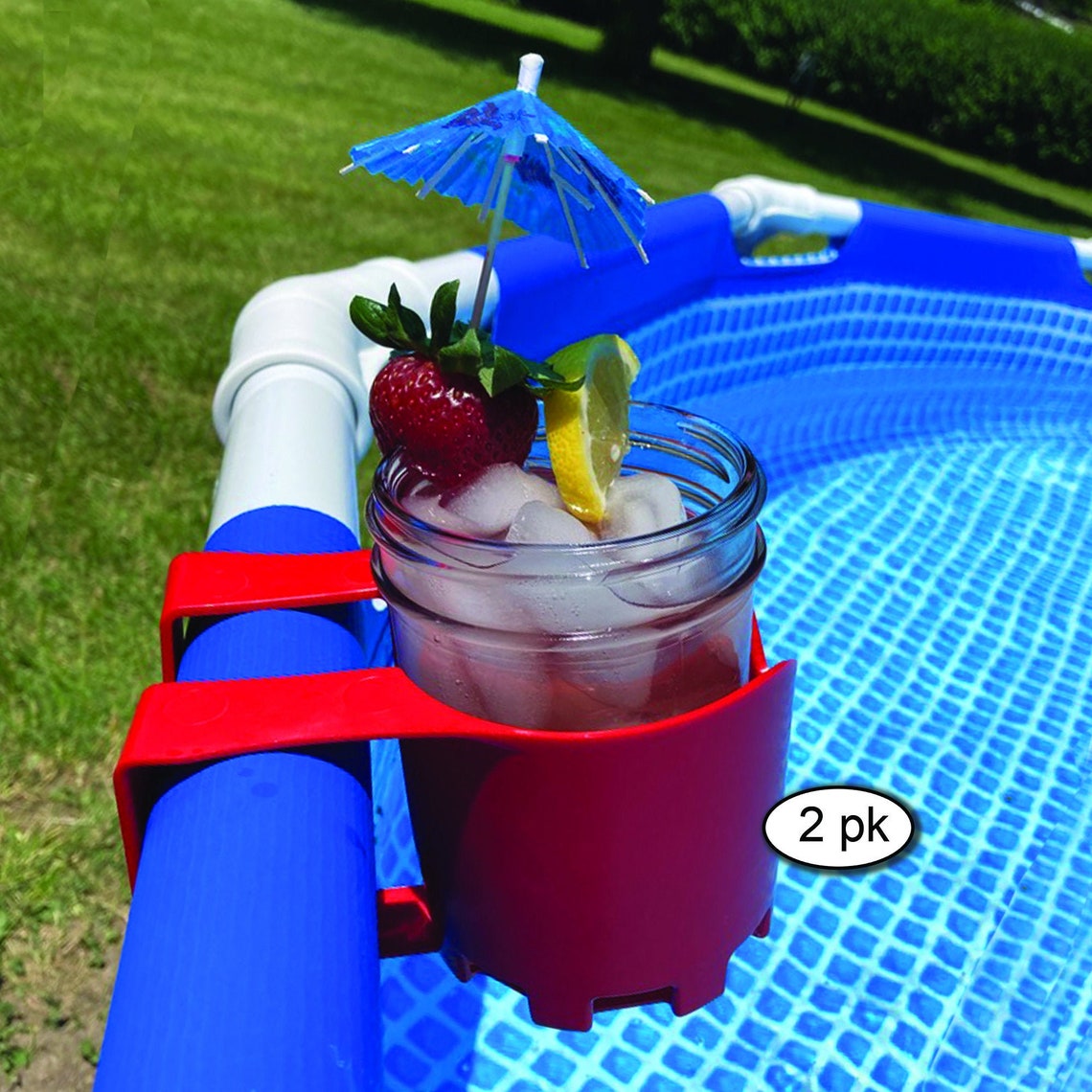 Poolside Cup Holder Above Ground Swimming Pool Pool Deck Etsy