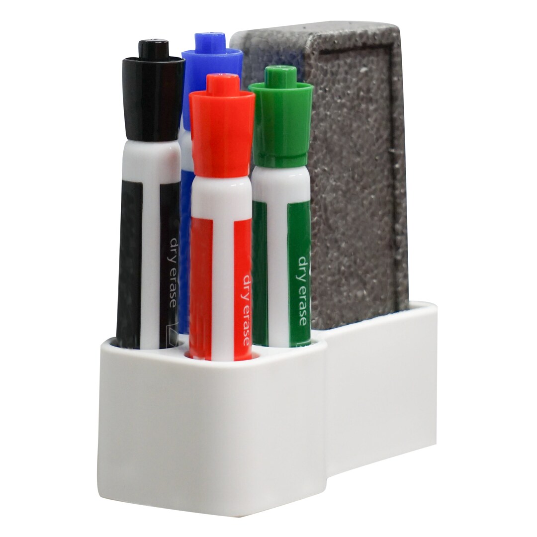 Dry Erase Whiteboard Marker and Eraser Holder Back to School Easy Clean