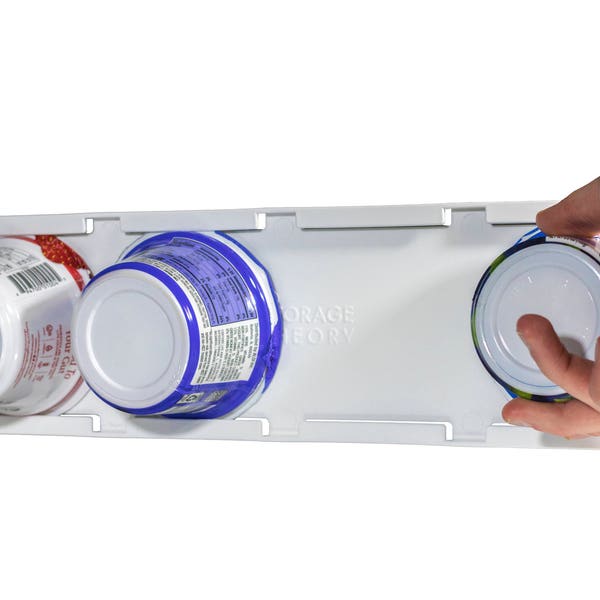 Joghurthalter & Organizer mit Schiebeknoten - Sparen Sie Platz im Kühlschrank - Aufbewahrung des Kühlschranks - Organisieren Sie den Kühlschrank - Keine Hardware erforderlich
