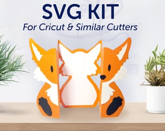 Fox Stand Up Folding Card SVG Bundle || USAGE PERSONNEL