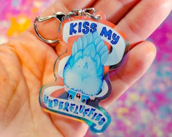 Underfluffies Acrylic Parrotlet Keychain