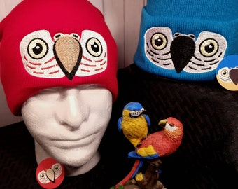 Macaw Cuffed Beanie Hat