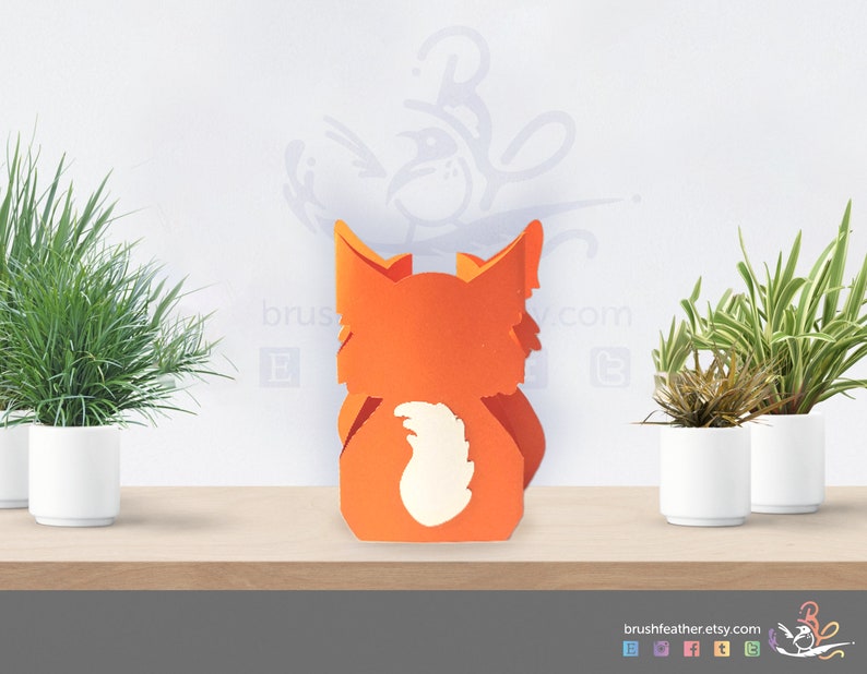 Fox Stand Up Folding Card SVG Bundle PERSONAL USE image 2