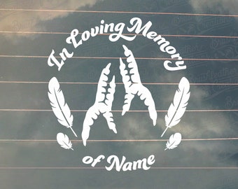 Pet Parrot Loss Memorial Vinyl Decal || In Loving Memory