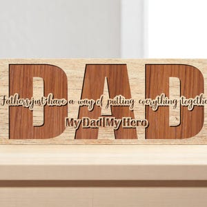 Dad Laser Cut 2 Layers 3D