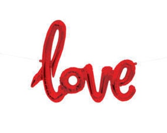 LOVE script air mylar balloon | Valentines Day | Bridal Shower | Bachelorette party | balloon decor