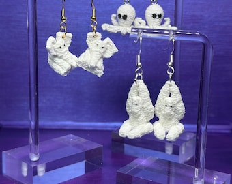 Earrings 3d printed replica towel animals