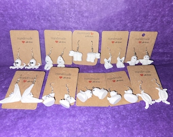 Earrings 3d printed replica towel animals