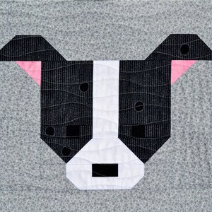 Dog Quilt BLOCK Pattern, PDF, Instant Download, modern patchwork, pet, animal, cute, puppy