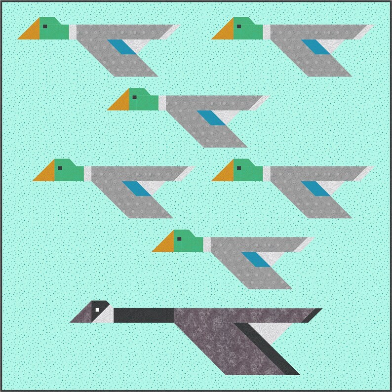 Duck Duck Goose Quilt Pattern PDF Instant Download Modern Etsy