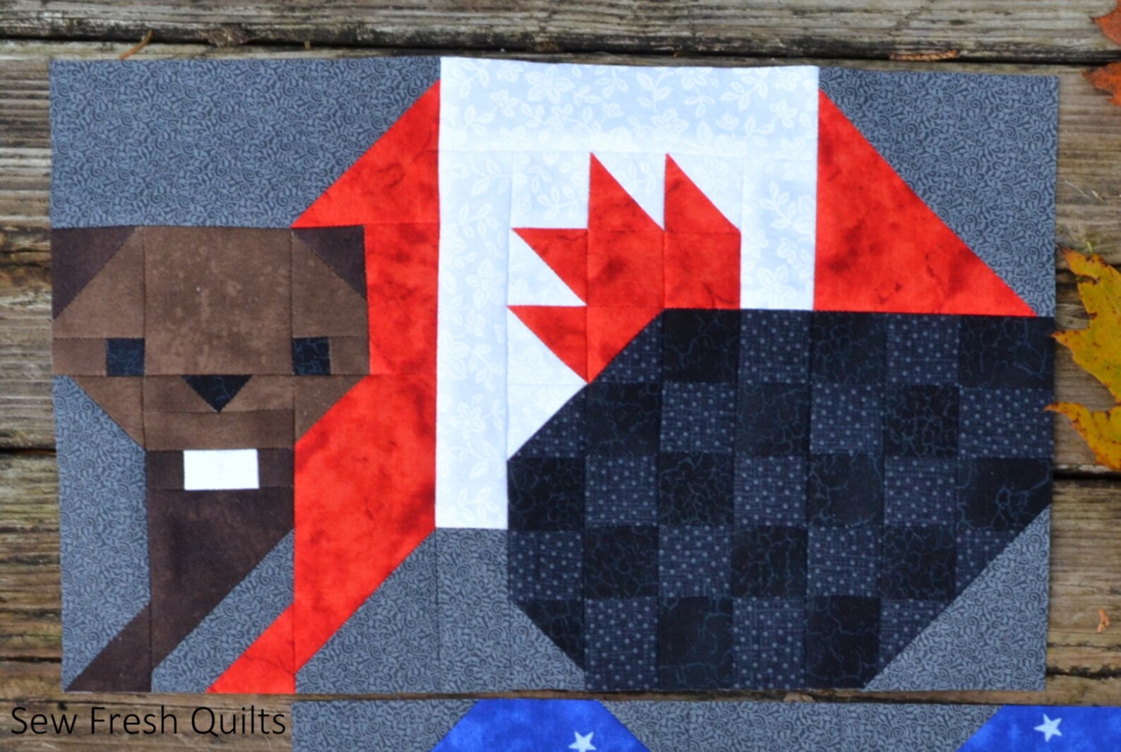 Beaver Quilt BLOCK Pattern PDF Instant Download Modern Etsy Canada