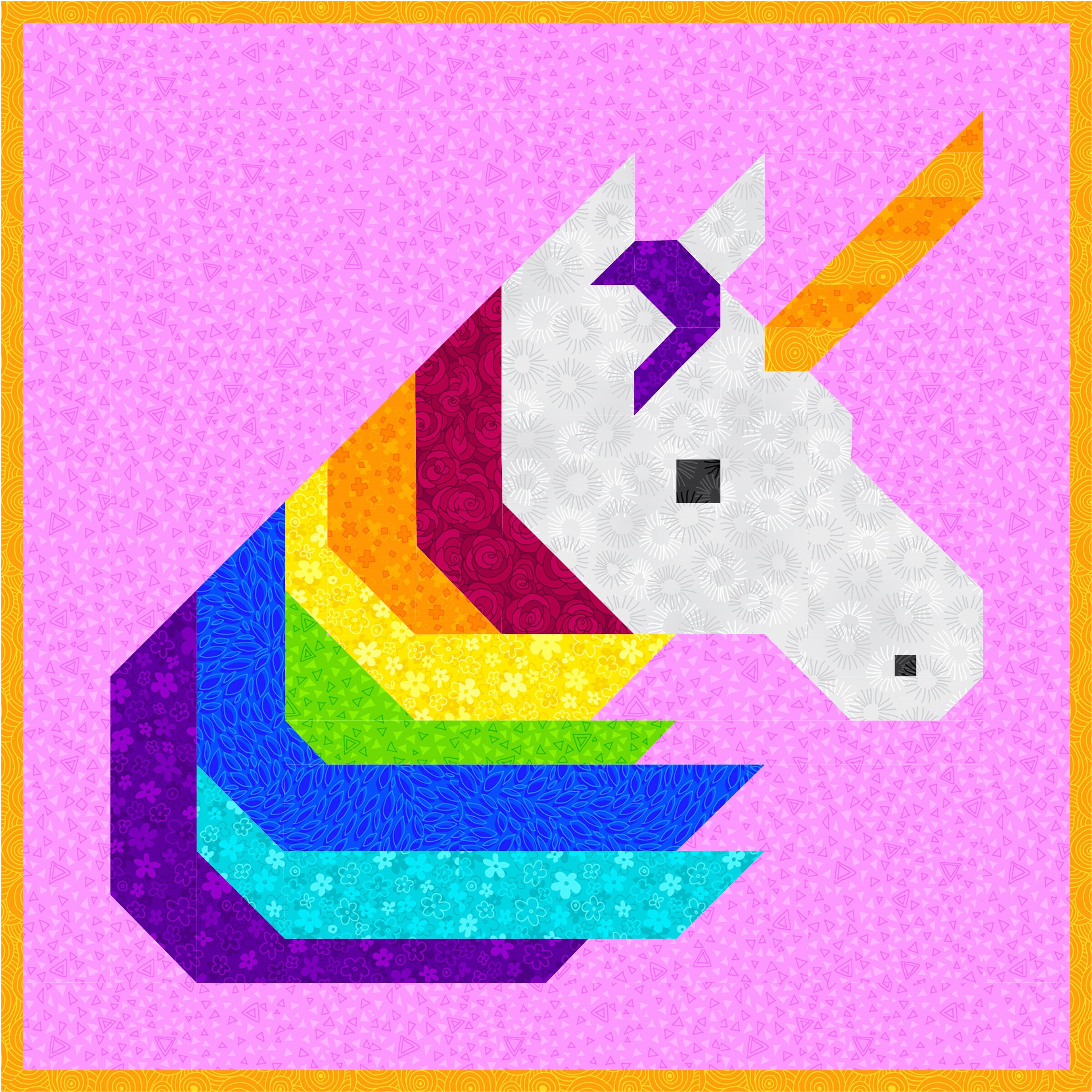 rainbow unicorn quilt