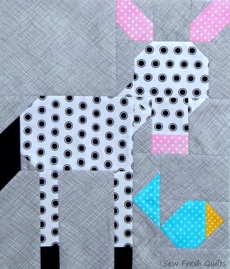 Zebra Quilt Pattern PDF instant download modern patchwork | Etsy