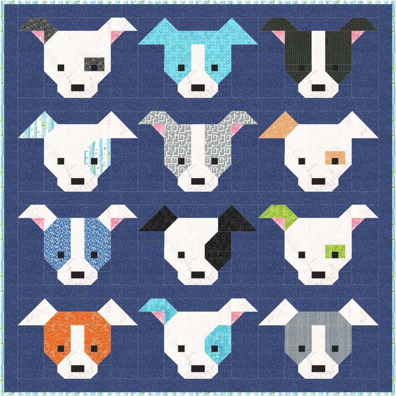 Dog Gone Cute Quilt Pattern PDF Instant Download Modern Etsy