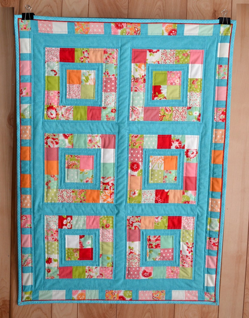 baby quilt pattern pdf instand download baby crib modern etsy