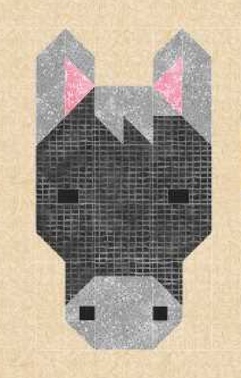 Horse Quilt BLOCK Pattern PDF Instant Download Modern Etsy