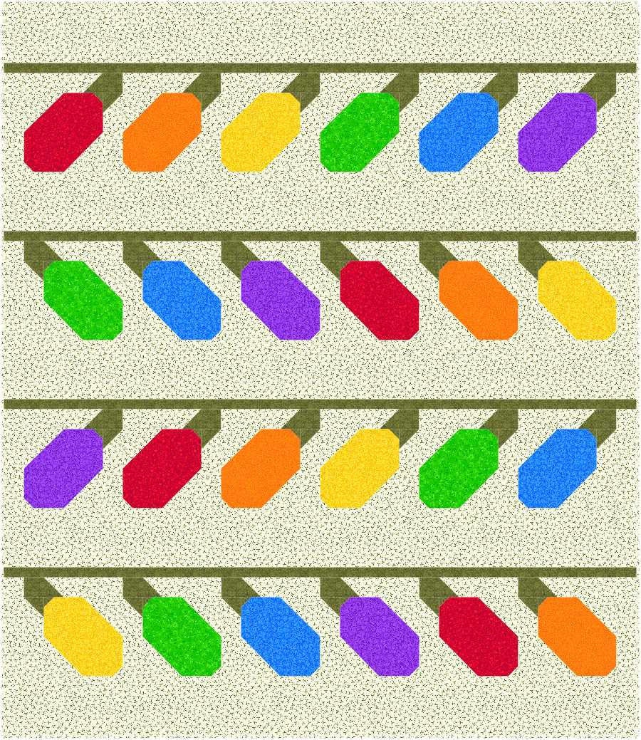 Christmas Lights Quilt Pattern PDF Instant Download Modern Etsy