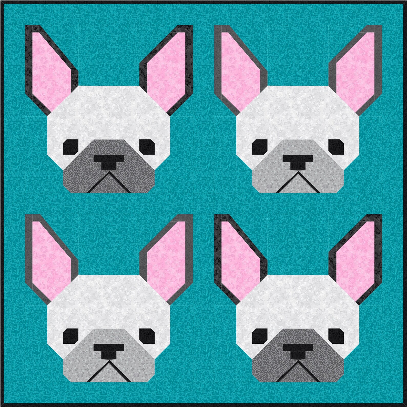 French Bulldog Dog Quilt BLOCK Pattern PDF Instant Download Etsy