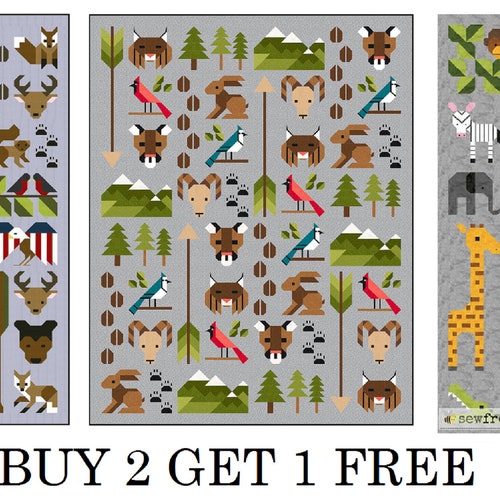 BUY 2 GET 1 FREE Quilt Pattern Pdf Instant Download Animal - Etsy BUY 2 GET 1 FREE Quilt Pattern Pdf Instant Download Animal - Etsy