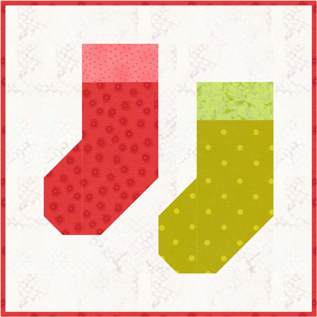 Christmas Stockings Quilt Block Pattern PDF Instant Etsy