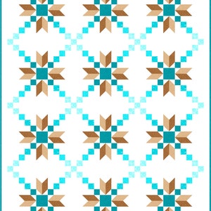 Irish Lullaby Quilt Pattern, PDF, Instant Download, Baby quilt, Irish Chain, Star, traditional design, modern patchwork image 2