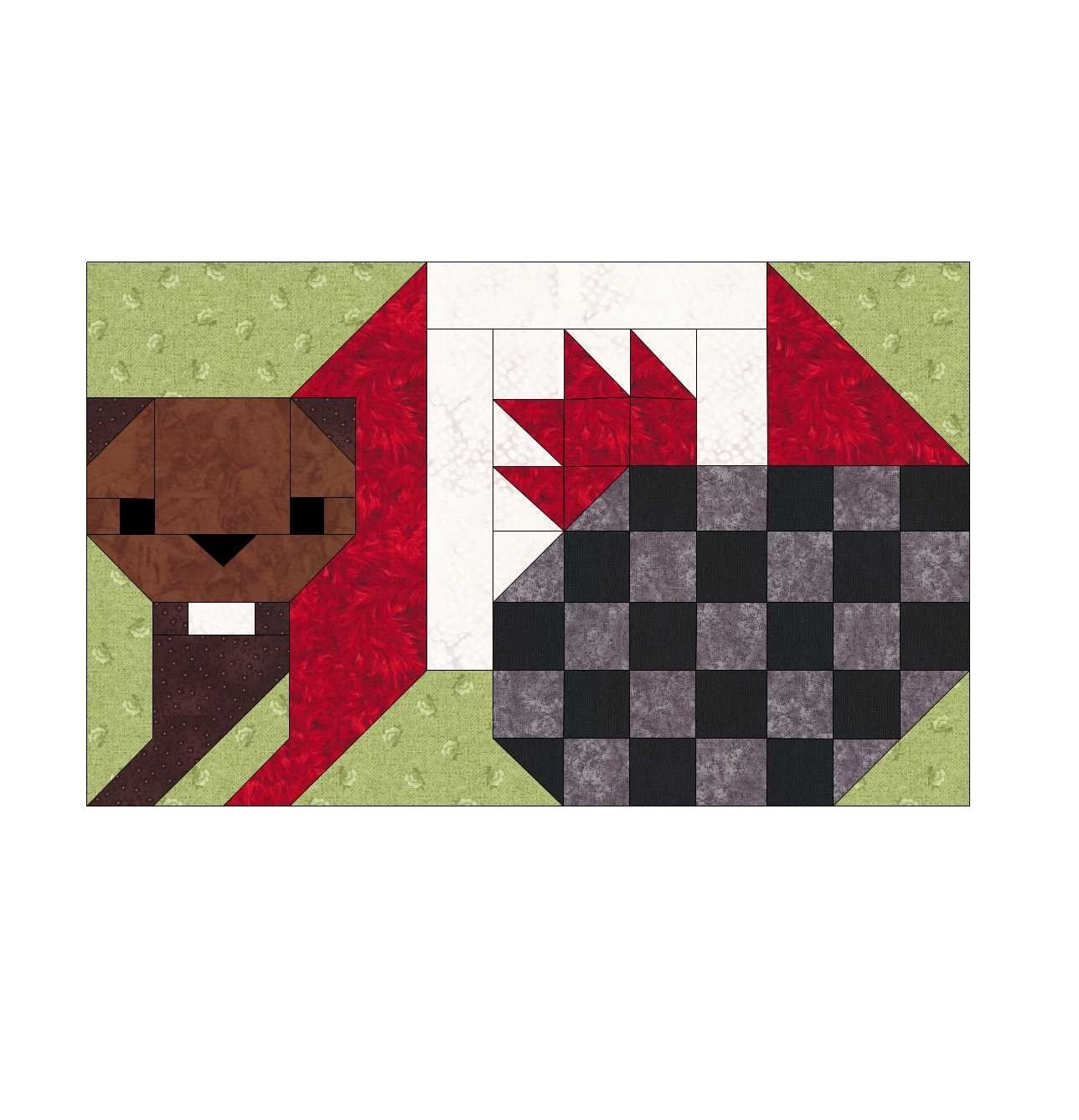 Beaver Quilt BLOCK Pattern PDF Instant Download Modern Etsy Canada