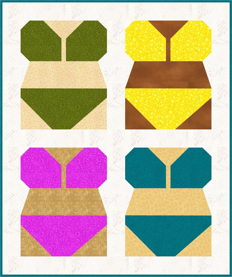 Bikini Quilt Pattern PDF Instant Download Bathing Suit Etsy Canada