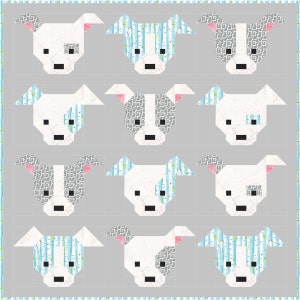 Dog Gone Cute Quilt Pattern, PDF, Instant Download, modern patchwork, dog, puppy, cute, mini and maxi quilt image 4