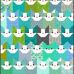 Cats Cats Cats Quilt Pattern PDF Instant Download Modern Patchwork ...