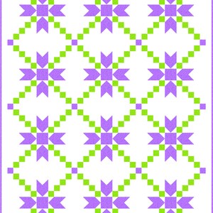 Irish Lullaby Quilt Pattern, PDF, Instant Download, Baby quilt, Irish Chain, Star, traditional design, modern patchwork image 3