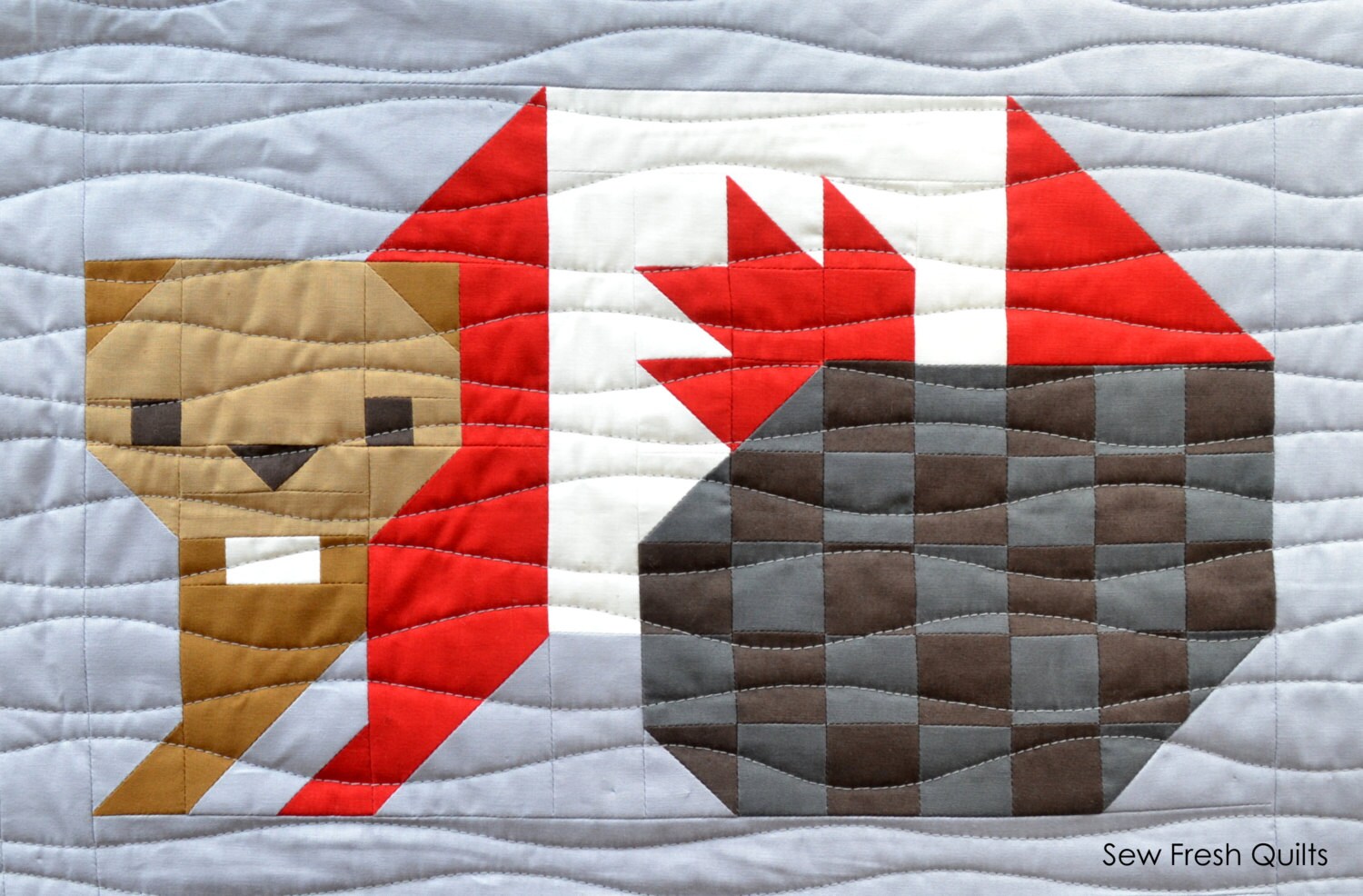 Beaver Quilt BLOCK Pattern PDF Instant Download Modern Etsy Canada