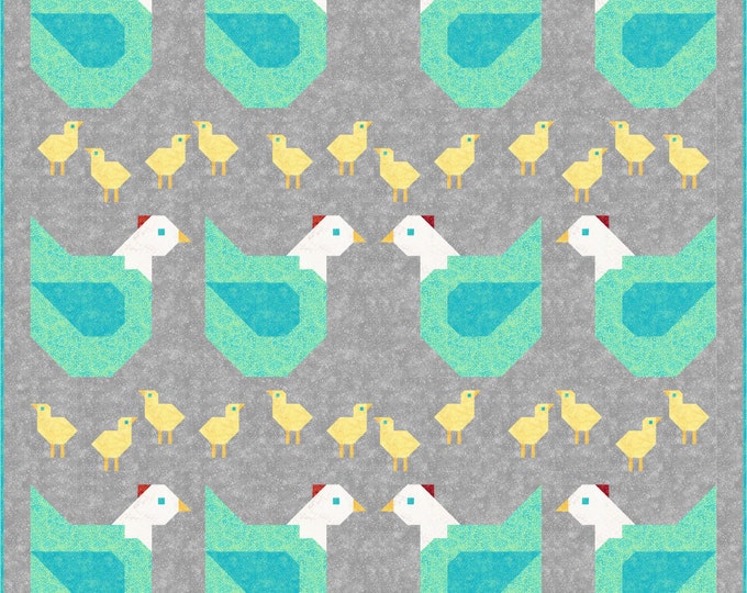 Chicken Ranch Quilt Pattern, PDF, Instant Download, Quilt, Modern ...