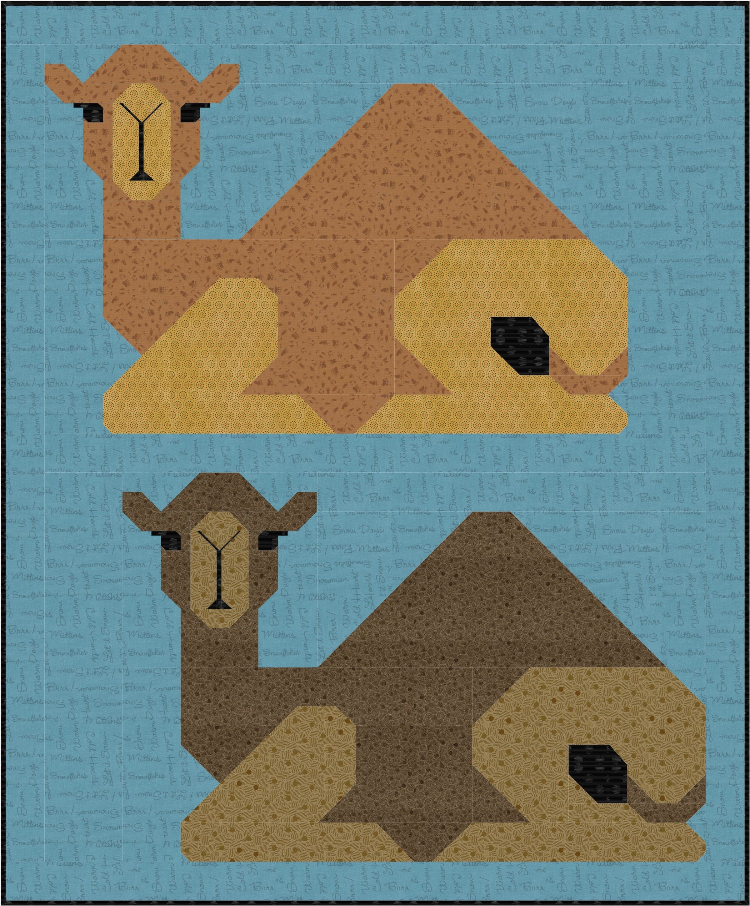 Camel Quilt Pattern PDF Instant Download Modern Patchwork - Etsy