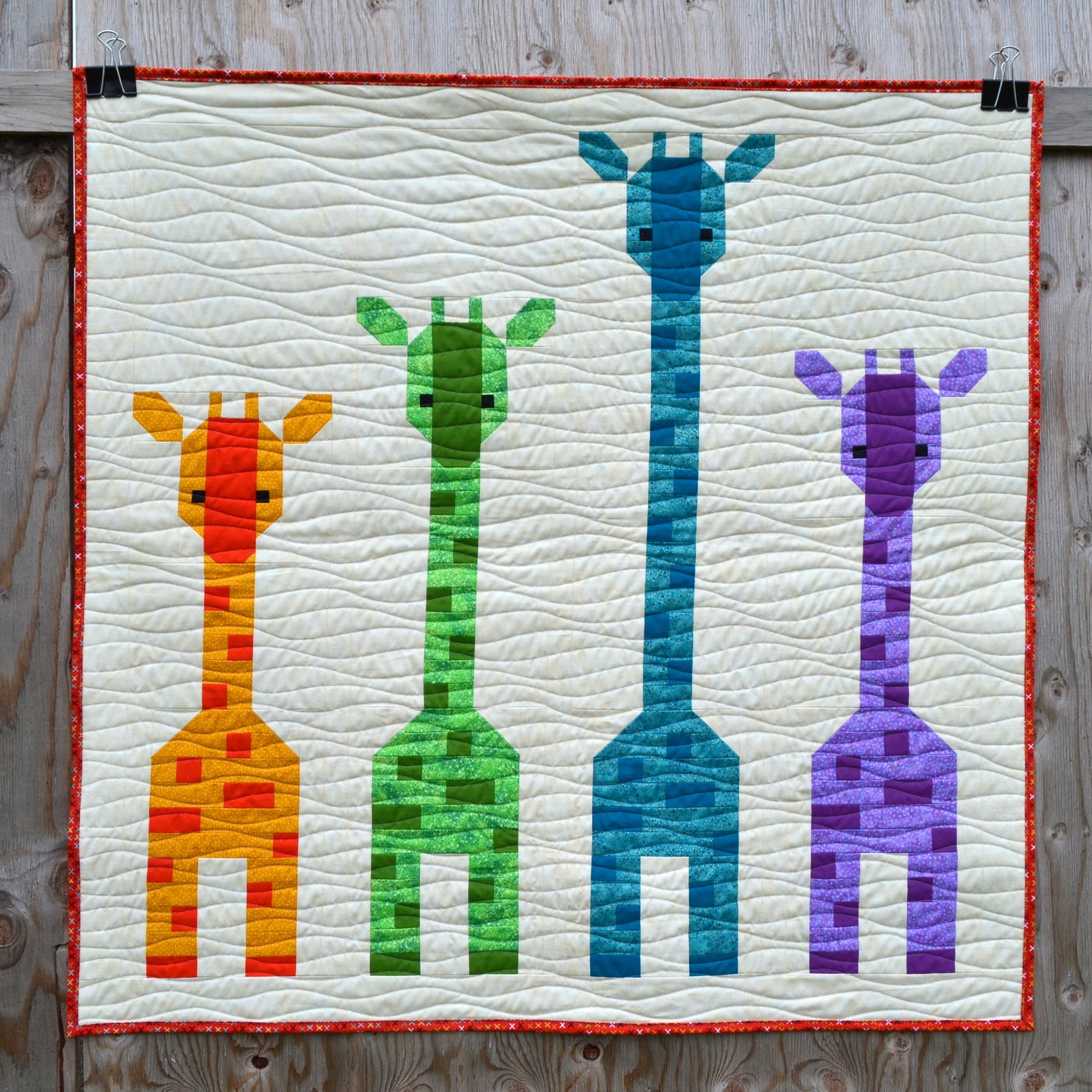 Giraffes in a Row Quilt Pattern PDF Instant Download Modern Etsy