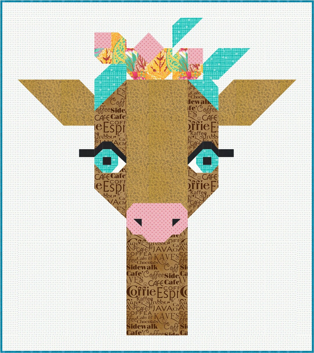 Animal Baby Giraffe Quilt Pattern PDF Instant Download Modern Etsy