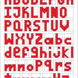 Alphabet Quilt pattern, traditional pieced, patchwork, instant download, pdf, abc's personalize letters