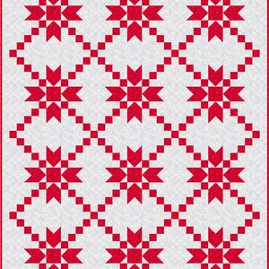 Irish Lullaby Quilt Pattern, PDF, Instant Download, Baby quilt, Irish Chain, Star, traditional design, modern patchwork image 4