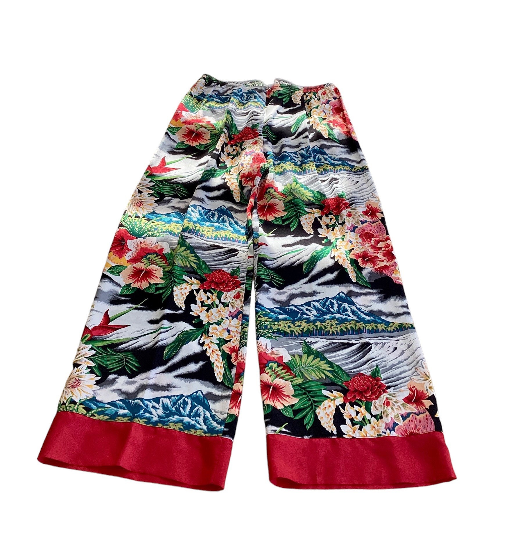 Palm Tree Printed Pants - Etsy