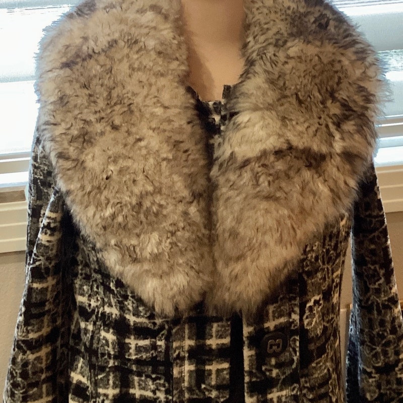 Fur Collar Leather Coat