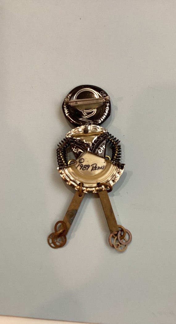 Funky Handmade,UpcYcLed, Articulating Brooch Pin-… - image 5