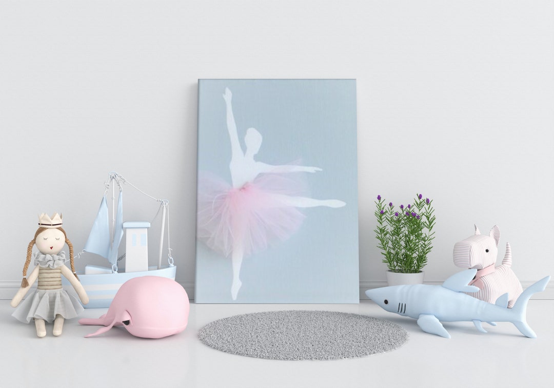 Pink Ballerina Nursery, Pink Ballerina Painting, Pink Nursery Decor, Pink Ballerina Art