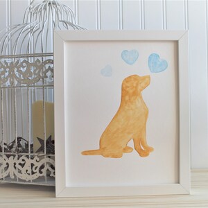 Pet Memorial, Dog Memorial Gift, Dog Memorial, Pet Sympathy Gift, Dog Condolence, Dog Loss Gift, Pet Loss Gift, Watercolor Dog Heart
