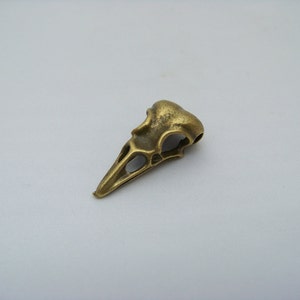 Antique Bronze Vulture Bird Head Skull  Cabs2/3040