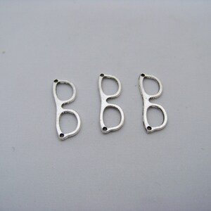 Antique Silver Eye glass Charm 052