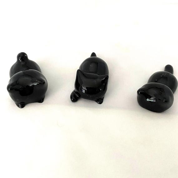 Three Black Cat Brush or Pen Holders
