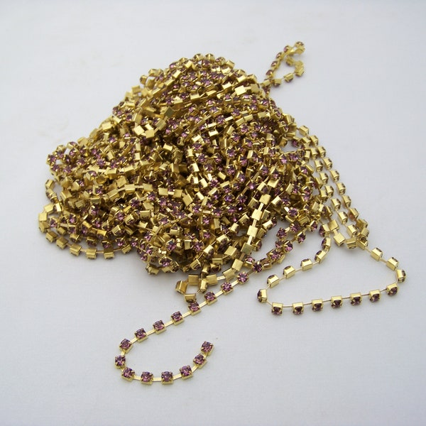 4mm Amethyst and Gold Cup and Chain 5065