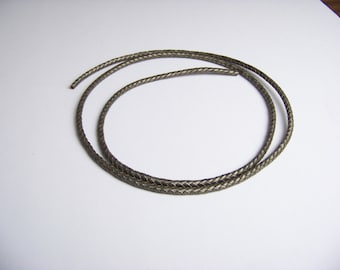 5mm Bronze Braided Leather Cord 5355