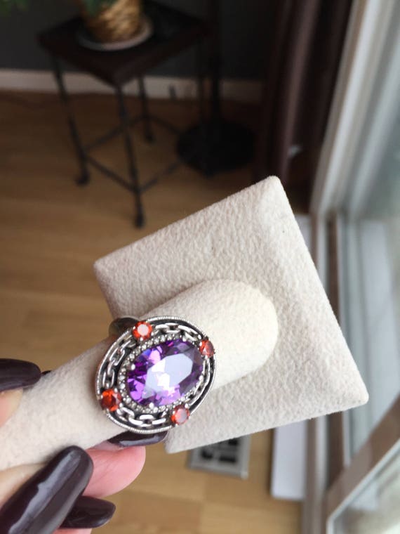 Gorgeous Amethyst and Sapphire Ring.