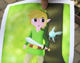 Lost Woods-Link and Navi-Digital Painting Original Art